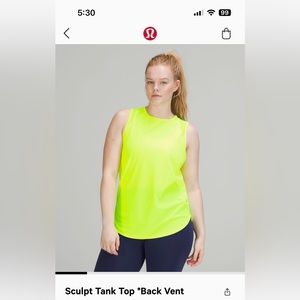 Lululemon Sculpt Tank Top
